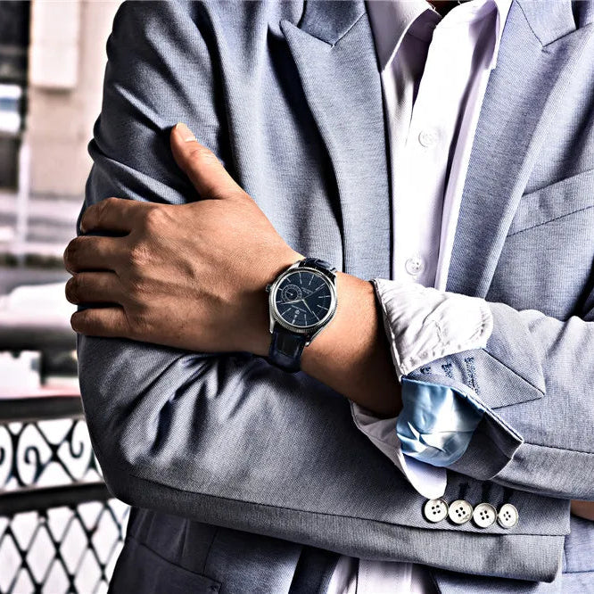 שעון עור מנהלים 'Orizon' קוורץ