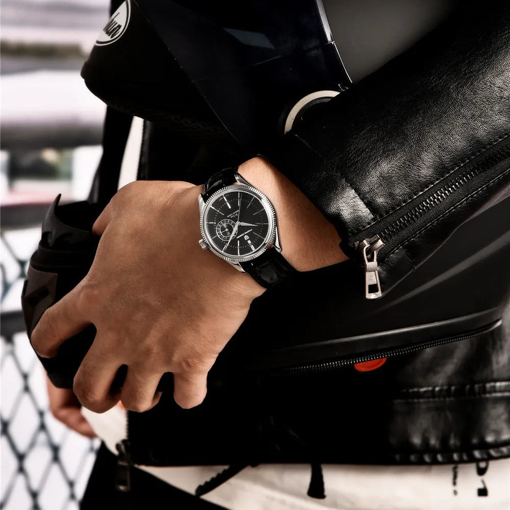 שעון עור מנהלים 'Orizon' קוורץ