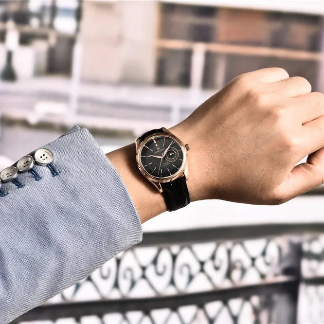 שעון עור מנהלים 'Orizon' קוורץ