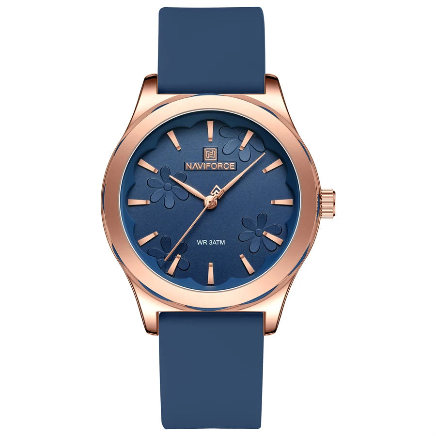 שעון קוורץ 'Lunare' רצועת סיליקון