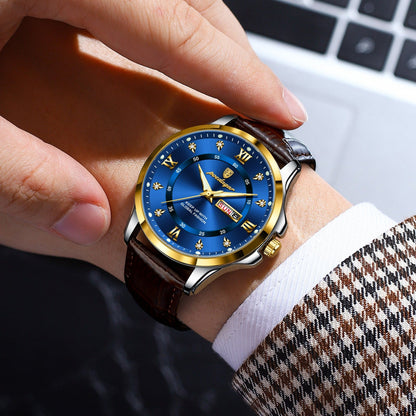 שעון קוורץ 'Dister' עם רצועת עור