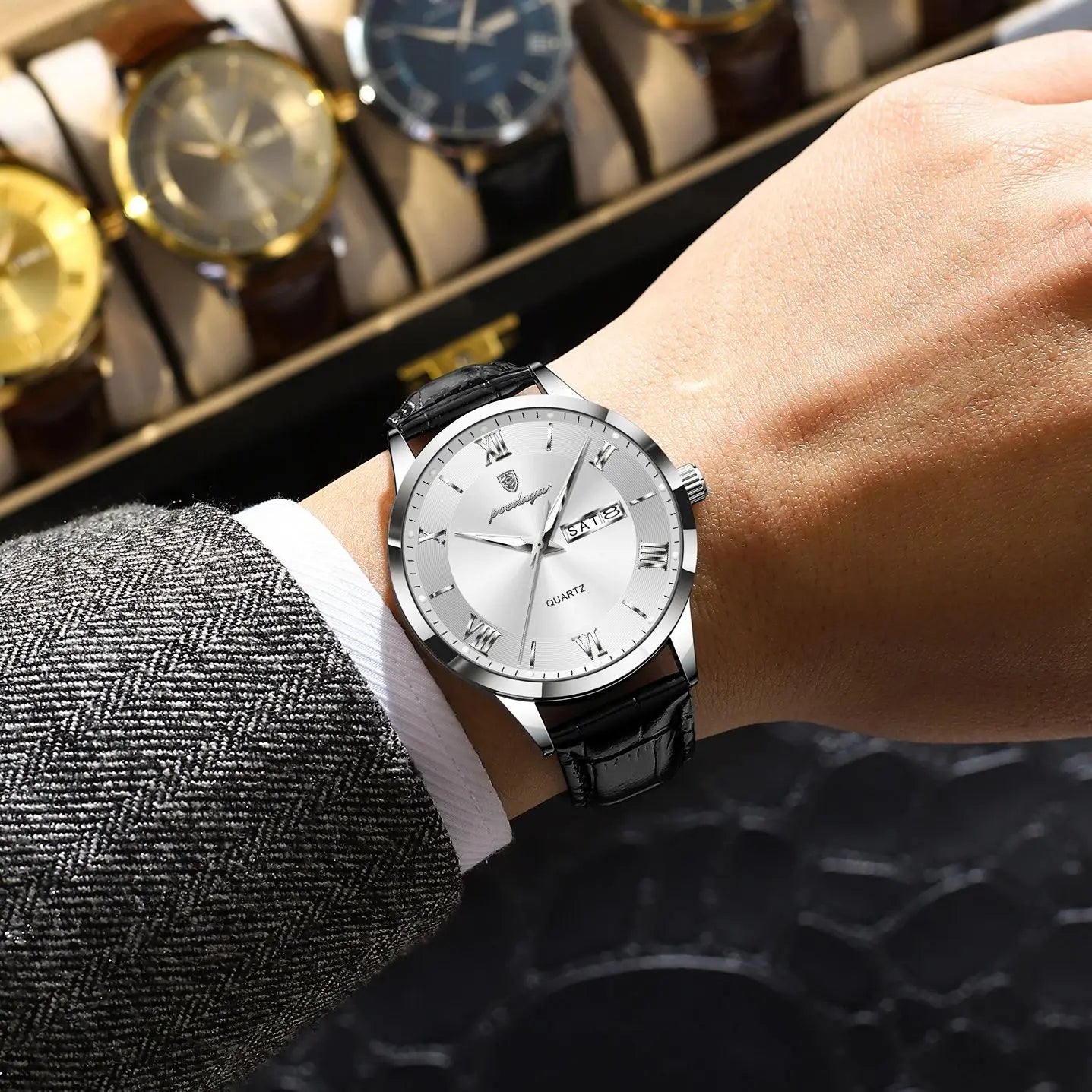 שעון מנהלים קלאסי 'Savana' קוורץ