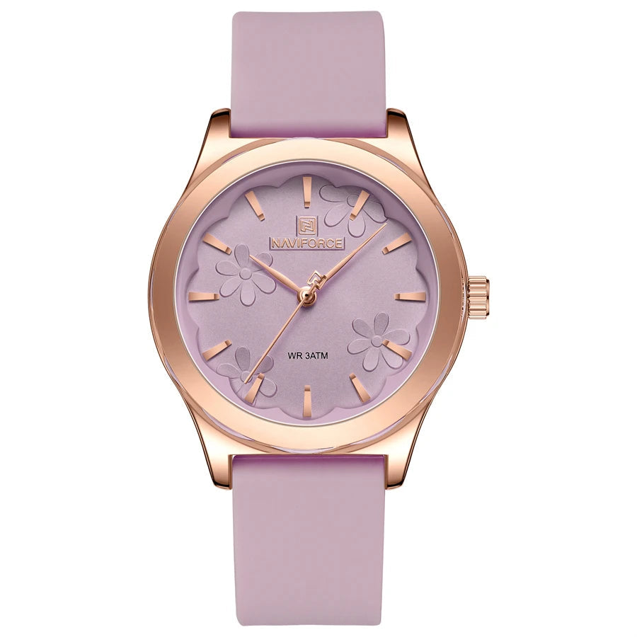 שעון קוורץ 'Lunare' רצועת סיליקון