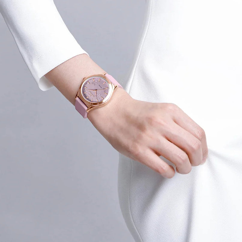 שעון קוורץ 'Lunare' רצועת סיליקון