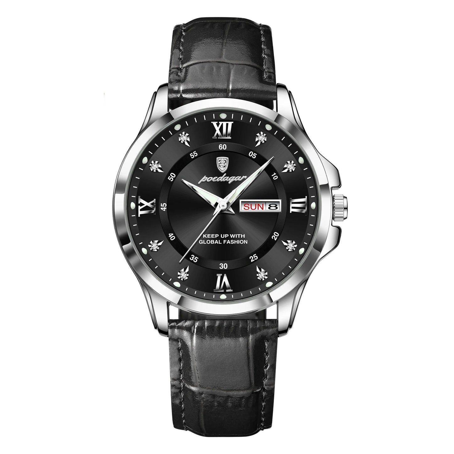 שעון קוורץ 'Dister' עם רצועת עור